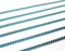 Two Tone Turquoise Blue Enamel on Brass Curb Chain (4') (C914)